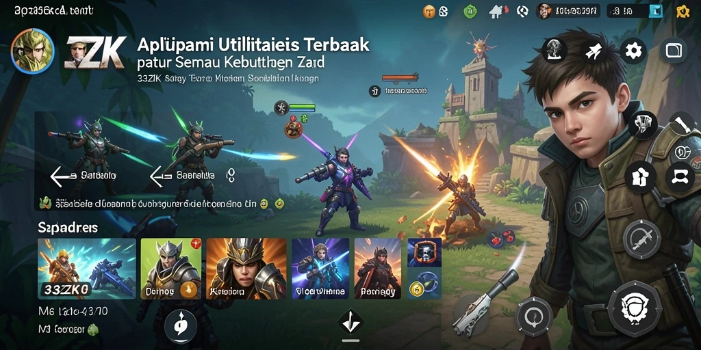 Tampilan antarmuka utama 33ZK dengan fitur utilitas yang lengkap.