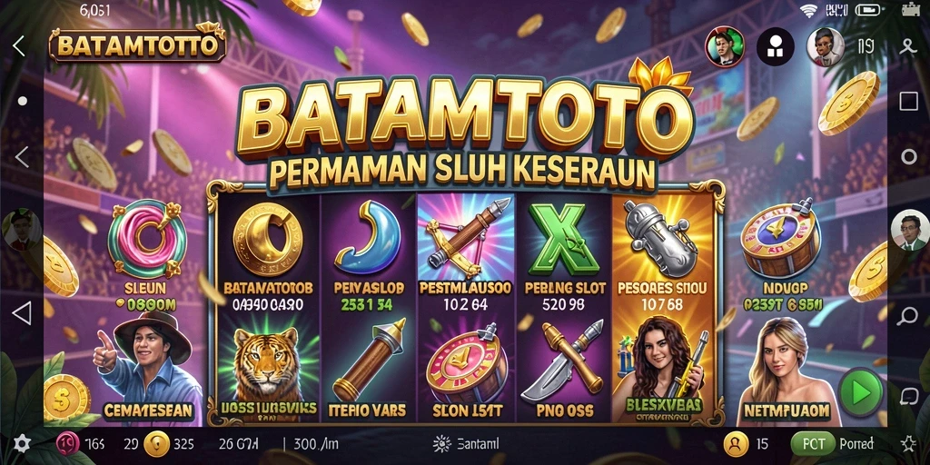 Tampilan gameplay menarik dari BATAMTOTO dengan tema slot yang beragam.