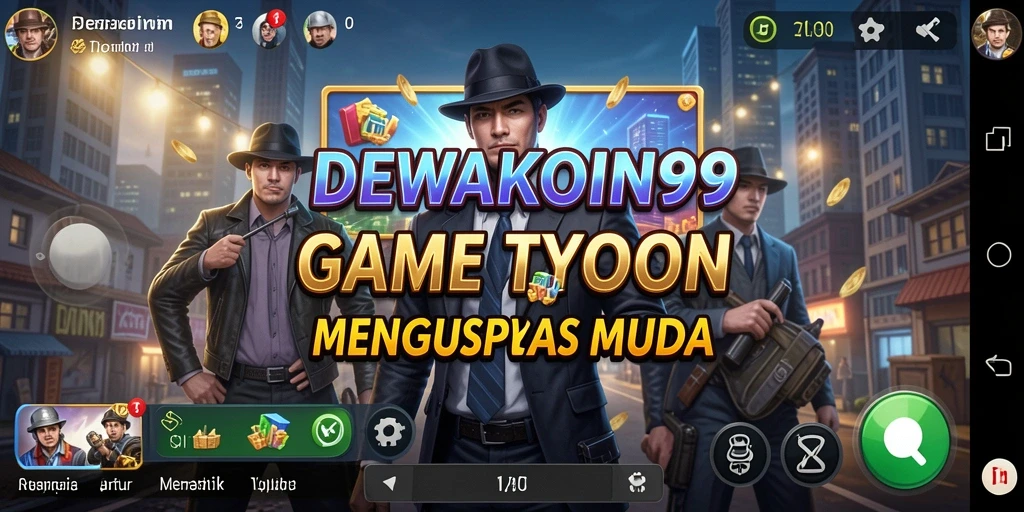 Screenshot DEWAKOIN99 menampilkan pemain mengelola bisnis dengan cermat.