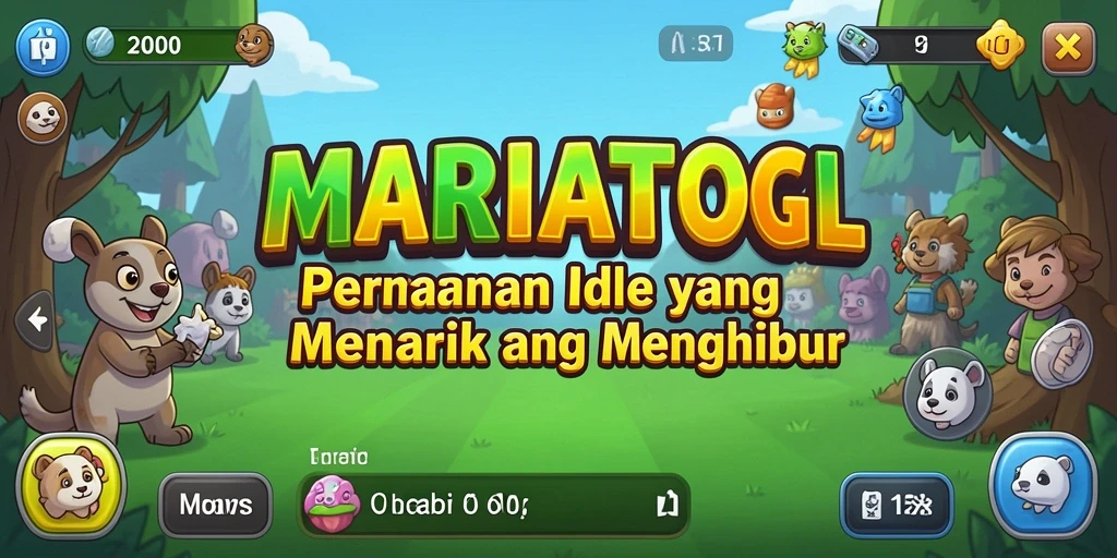 Tangkapan layar utama MARIATOGL menampilkan momen seru dalam gameplay Idle.