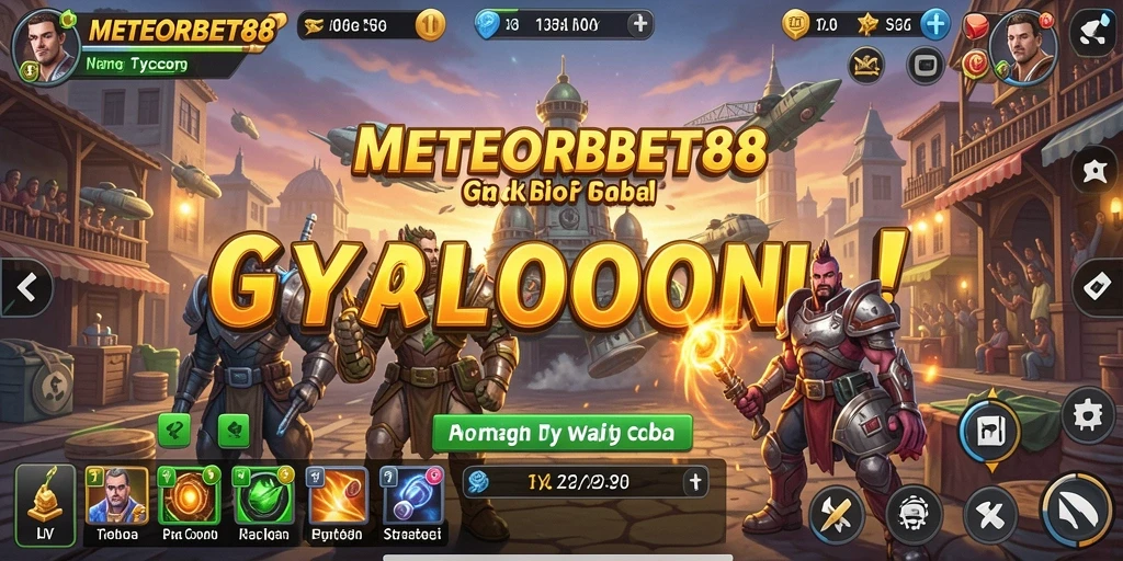 Tampilan gameplay seru dan strategis di METEORBET88.
