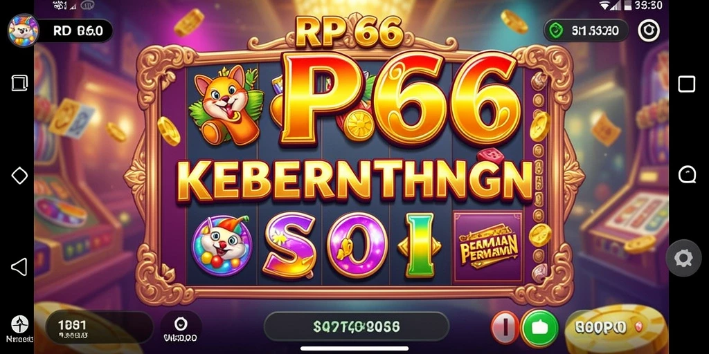 Screenshot gameplay RP66 yang menunjukkan keseruan memutar gulungan slot.