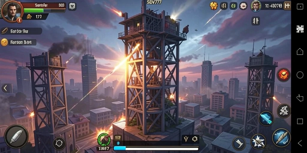 Tampilan gameplay SOV777 dengan strategi Tower Defense yang mendalam.