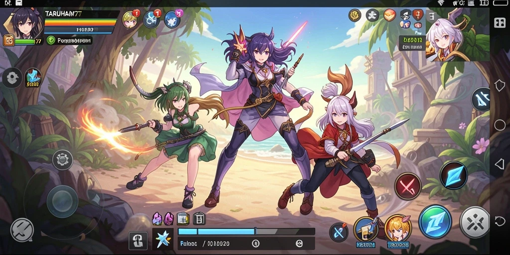 Gameplay TARUHAN77 menampilkan duel karakter anime yang mengasyikkan.