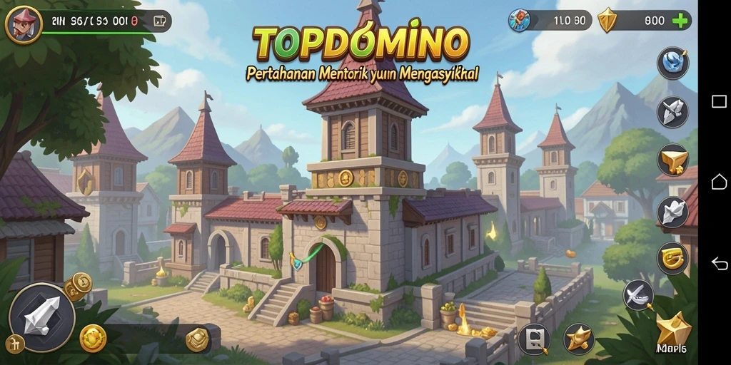 Gameplay seru dari TOPDOMINO dalam Tower Defense yang menantang.