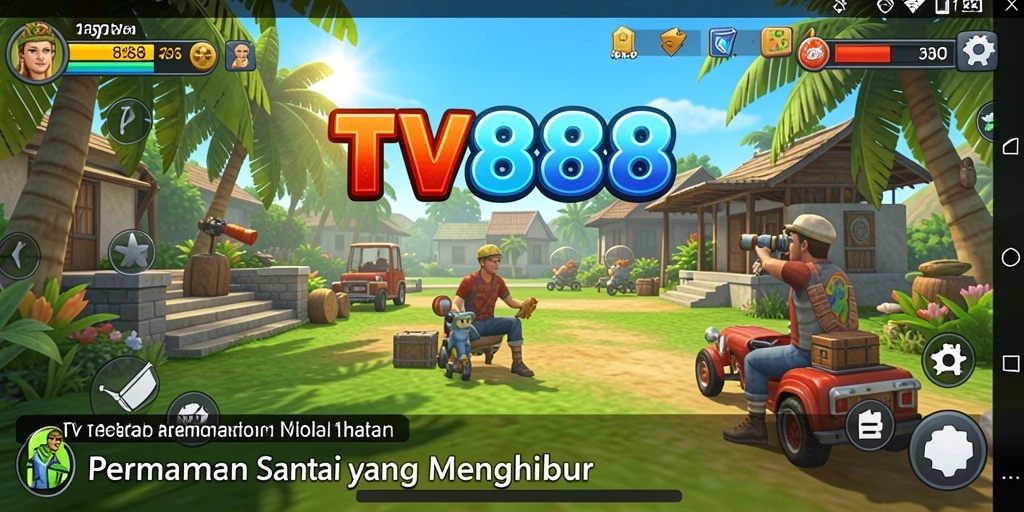 Screenshot gameplay <strong>TV888</strong> menampilkan keseruan permainan casual yang menyenangkan.