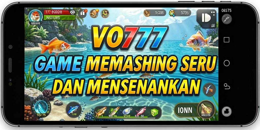 Screenshot menunjukkan aksi memancing seru dalam game VO777.