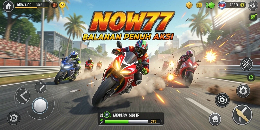 Menampilkan aksi balapan motor yang mendebarkan di WOW77.