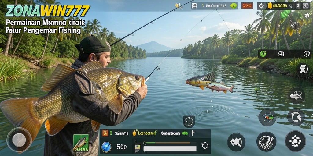 Tampilan gameplay ZONAWIN777 yang menarik dan penuh aksi memancing.